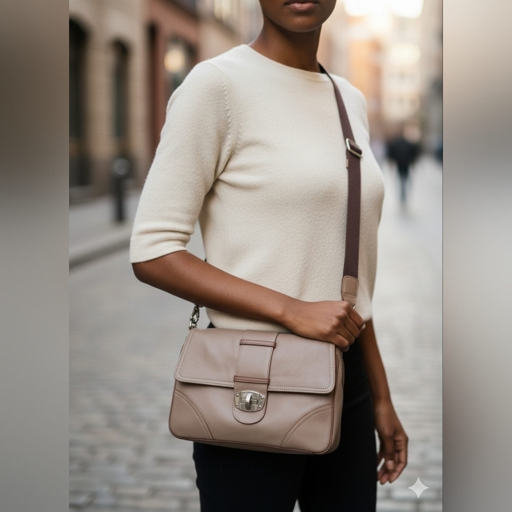 Sondra Roberts Taupe Shoulder Bag